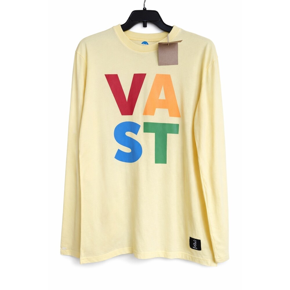 Vast Life Surfer Tee Shirt Beach Outdoor Long Sleeve Yellow Medium‎ NWT CR80